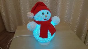 Светящийся снеговик своими руками | Ручная работа | Светильник Снеговик | DIY Cristmas decor