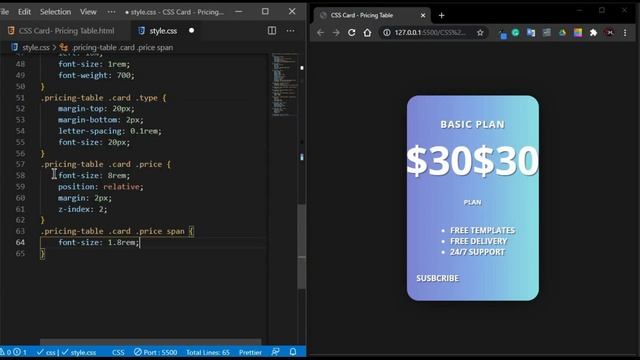 CSS Card - Pricing Table || UI Design