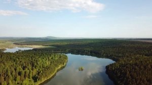 Тур де Салаир, медитативный пролёт над Урским озером, Кемеровская область.