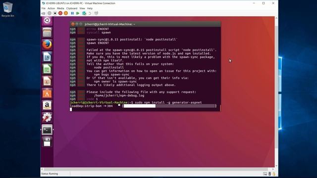 Learning ASP.NET 2 LInux   Install VS Code, Node Js, Yeoman & Asp Net Core Generator