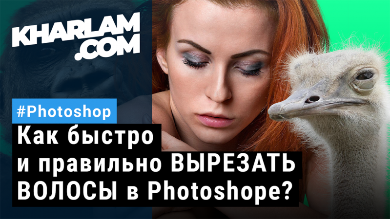 Как быстро и правильно ВЫРЕЗАТЬ ВОЛОСЫ в Photoshopе?