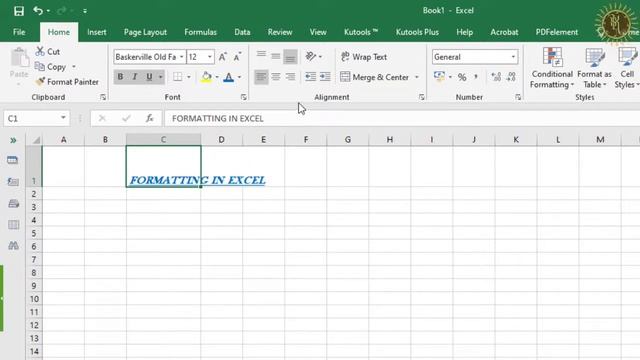 MS Excel - Formatting | Part - 1 | Class 6 | Formatting in Excel | CBSE | Online Computer Class