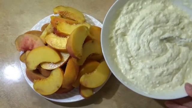 Песочный пирог с сыром маскарпоне и персиками ? Готовим #домавместе с #ЧудоПечка