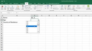 How to add a drop-down list to an Excel cell.