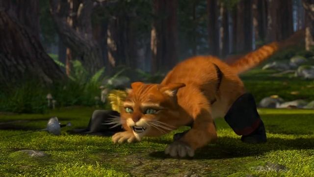 Кот в сапогах срыгивает шерсть | Шрек смотреть онлайн