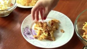 САЛАТ " ДИЕР " . Салат с жареным картофелем.