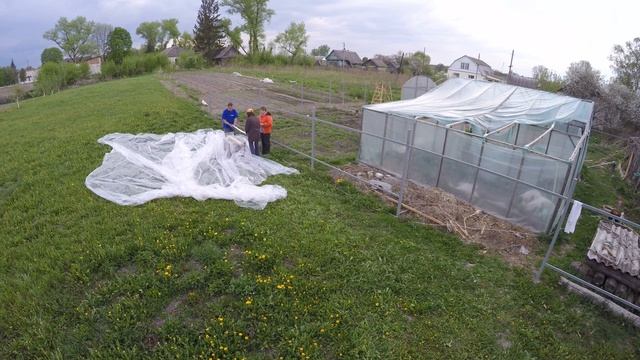 Теплица комбинированная / Пленка + поликарбонат / Склейка пленки смотреть онлайн