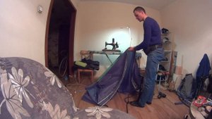 Попытка №1 сделать палатку с надувным каркасом из велосипедных камер