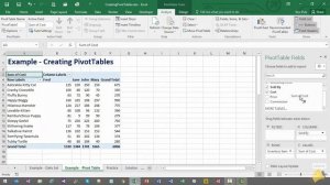 How to Create Pivot Tables in Excel 2016