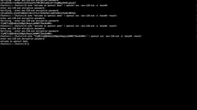 OpenSSL Demo Symmetric Encryption