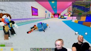 ПОЖИРАТЕЛЬ ТОРТОВ в ROBLOX Нуб Ест торы в Роблокс летсплей от Bambinos Team