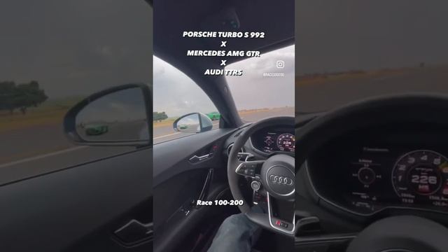 911 TURBO S 992 VS AMG GTR VS TTRS