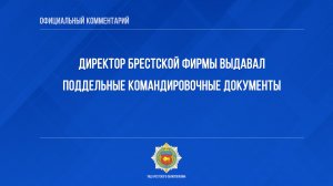 Директор брестской фирмы выдавал поддельные командировочные документы