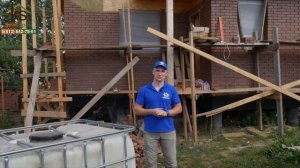 Каркасный дом с кирпичными фасадами  - строительство каркасного дома своими руками