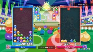 Puyo Puyo Champions - Harpy 28 Chain (using 2-puyo chaining rule)