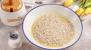 Овсяноблин с бананом и творогом