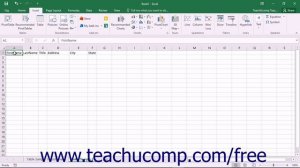 Excel 2016 Tutorial Creating a Table Microsoft Training Lesson