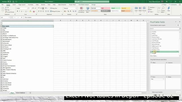Feild List in Pivot Table in Excel -  Sinhala ▶ Excel Pivot Tables In Depth - Episode 02 (Sinhalen)