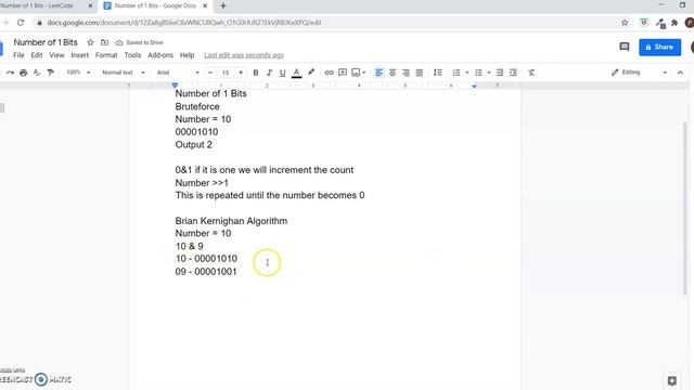 Leetcode | 191 Number of 1 Bits | Java Solution | CoderSelf смотреть онлайн
