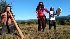 Танец "Огонь". Шаманский бубен & диджириду.