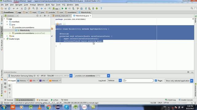 Click Events and Button onClick Android Studio tutorial In Hindi # 1 смотреть онлайн