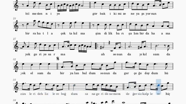 NEDEN DİYE SORMA- MADRİGAL -KEMAN NOTALARI смотреть онлайн