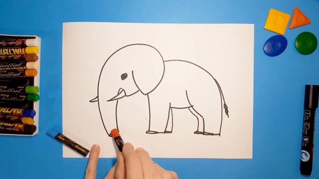 Как нарисовать СЛОНА. Рисуем с детьми. How to draw an ELEPHANT. смотреть онлайн