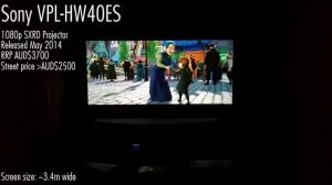 Sony VPL-HW40ES Projector on Black Widow Screen Painted Wall