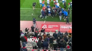 Спартак - Динамо на поле произошла массовая драка.