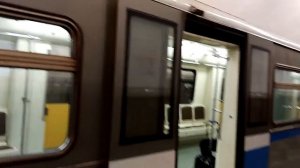 Московское метро парад поезда на Кольцевой линии. Поезд Русич.