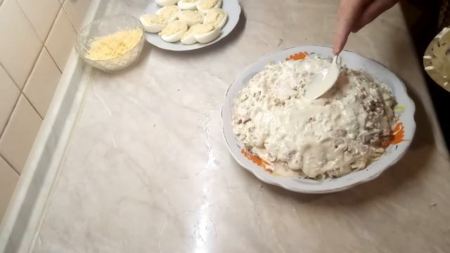 Очень вкусный салат "Зимний лес"
