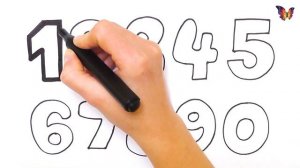 Как нарисовать ЦИФРЫ /  мультик раскраска ЦИФРЫ  для детей / Раскраски малышам