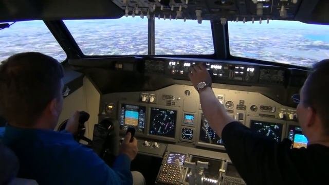 Полет на Тренажере Самолета Боинг 737 | Имитация Полета | Flugsimulator  Hannover