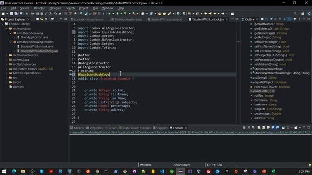 Project Lombok | How to generate Equals and Hashcode method 07