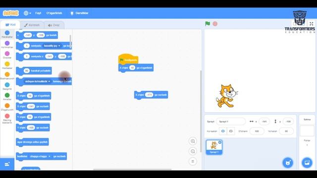 Scratch 2-dars. Harakatlar menyusi (2-qism) смотреть онлайн