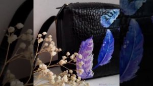 КАК УХАЖИВАТЬ ЗА РОСПИСЬЮ?? Роспись сумки акриловыми красками фирмы Таир.