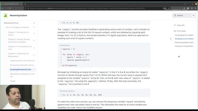 Creating Numbered Lists | Mastering Python | Chapter 4 | Part 03