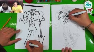 Как нарисовать Школа МОНСТР ХАЙ / Рисуем Дракулаура