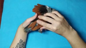 Грифон. Игрушка в смешанной технике