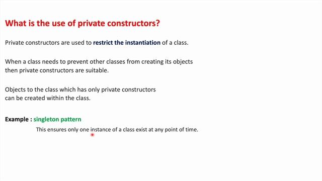 What is the use of private constructors? смотреть онлайн