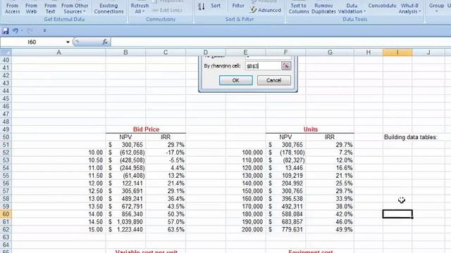 Excel Financial Breakeven Building Data Tables смотреть онлайн