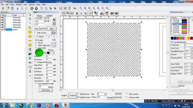 Заливка EzCad - основные принципы. Hatch EzCade. смотреть онлайн