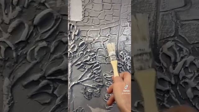 Барельеф на стене. Рисунок шпаклевкой штукатуркой. Своими руками
