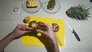 Как нарезать Ананас  Красивая Подача ананаса красивая фруктовая нарезка