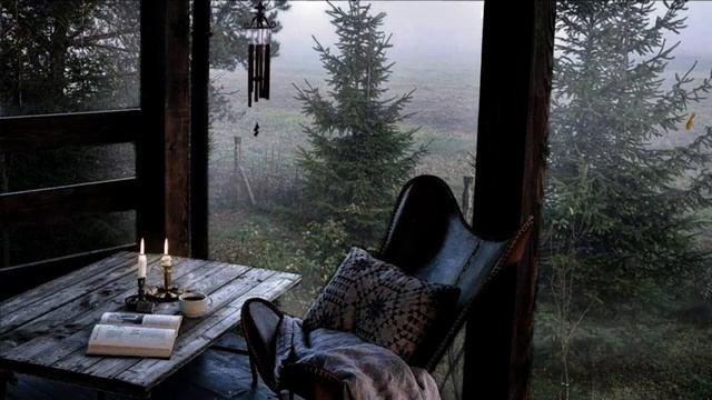 Дождливая осень. Красивая спокойная музыка, звуки природы, шум дождя для отдыха смотреть онлайн