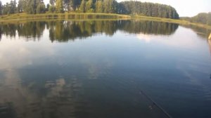 Вечерний окунь на пруду! Решили проверить водоем в этом году! Рыбалка с лодки!