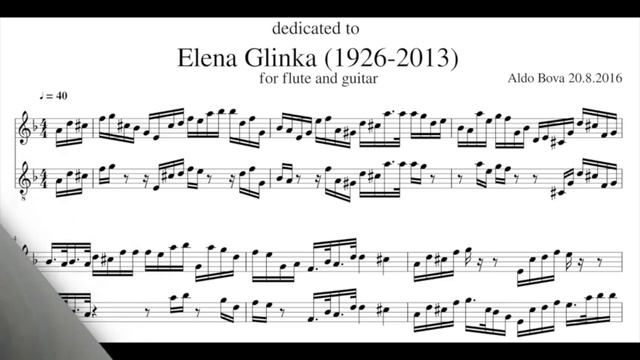 A. Bova, Elena Glinka (1926-2003), for flute and guitar смотреть онлайн