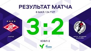 ЮФЛ-2. Спартак (Москва) – Акрон-Академия Коноплева. 24-й тур. Обзор