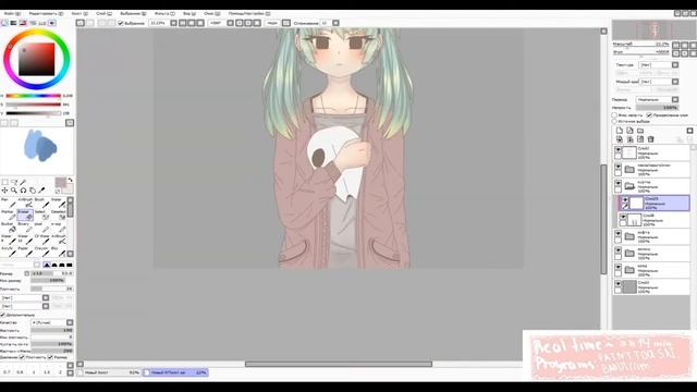 / SpeedPaint / Paint Tool SAI / Hatsune Miku - Sand Planet / смотреть онлайн