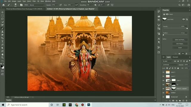 Navratri Poster Design | Graphic Designing | Adobe Photoshop 2020 | Yash Gupta смотреть онлайн